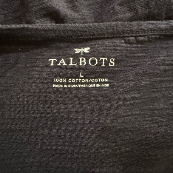 Talbots Floral Embroidered dark Blue Sleevless Top size Large - Picture 7 of 8